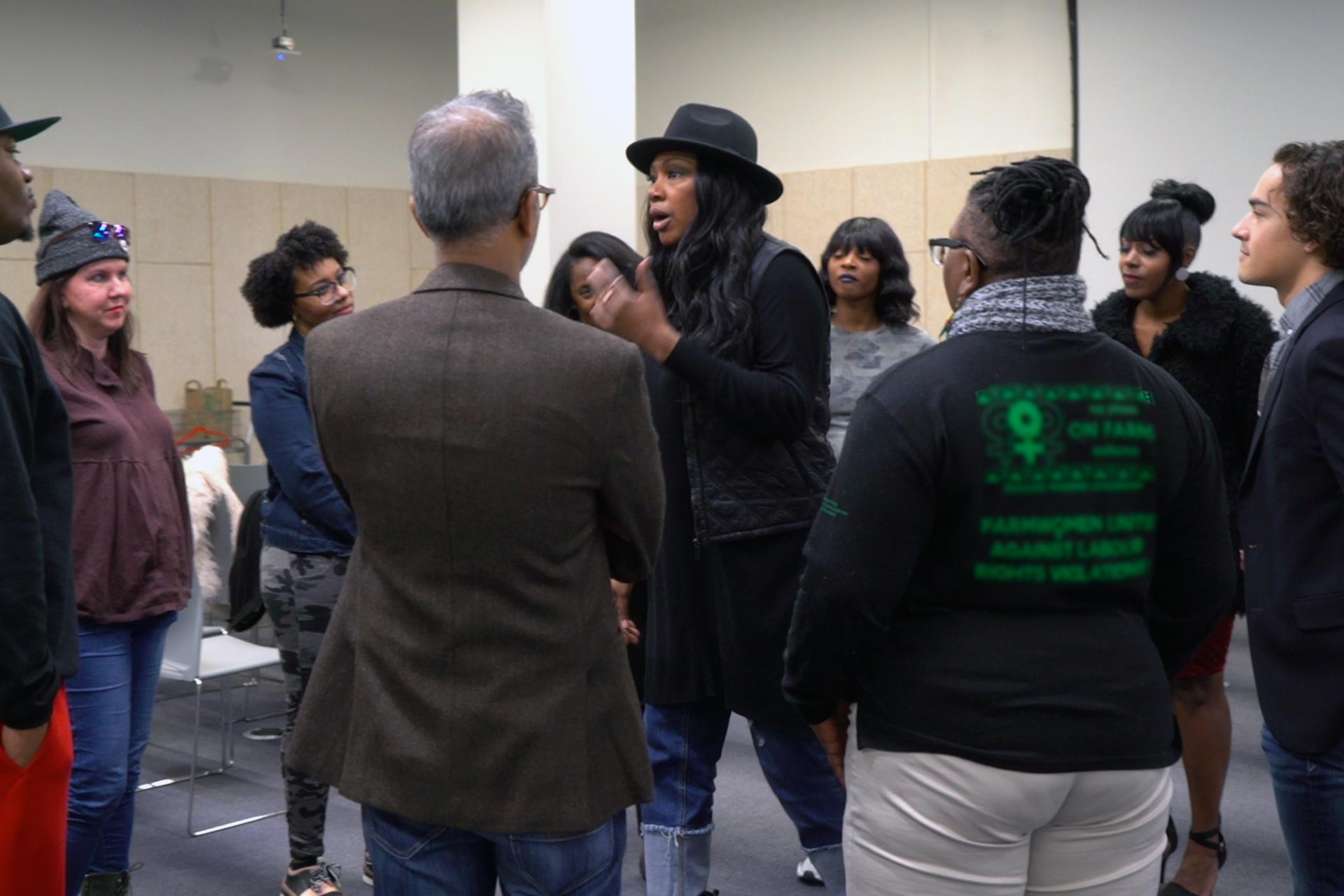 Directing Actors Gym by Matt Williams. In this Photo Wendy McKenzie Directs Class